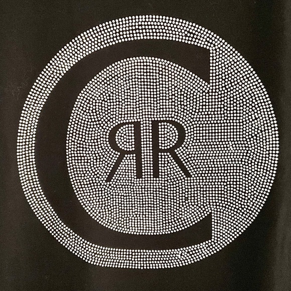 Cerruti 1881 Men’s Tee Black and silver Graphic Y2K sequin short sleeve size M - Picture 4 of 9